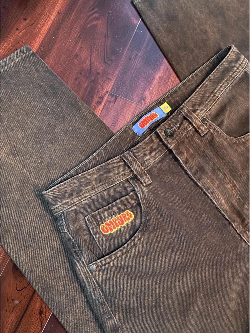 Empire Loose Fit Brown Wash Denim Skate Jeans 38